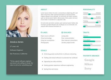 Free Designer User Persona Template PSD