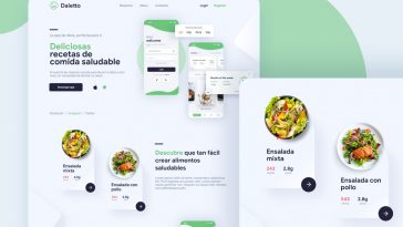 Free Healthy Food Landing Page Adobe XD