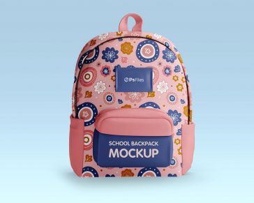 Free Kids School Bag Mockup PSD
