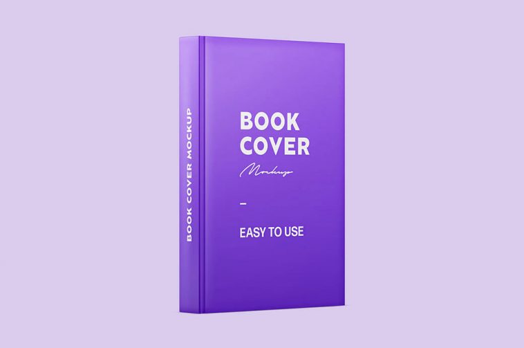 Free Spine Book and Cover Mockup PSD