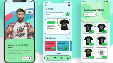 Free T-Shirt Printing App Template (Adobe XD)