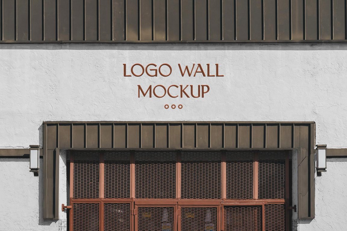 Download Simple Free Wall Logo Mockup PSD - Free PSD Mockups | PsFiles