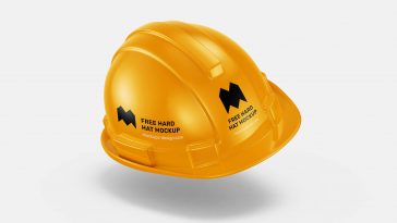 Free Safety Hard Hat Mockup Branding set