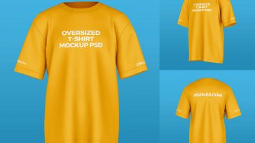 Free Oversized T-Shirt Mockup PSD set