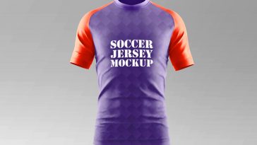 3 Free Half Sleeves Soccer Jersey Mockup PSD Set - Good Mockups