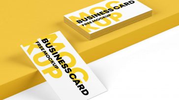 Two Free Business Card Mockups PSD set