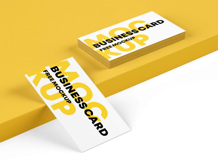 Two Free Business Card Mockups PSD set