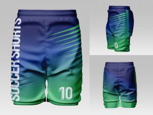 Free Men’s Soccer Shorts Mockup PSD set