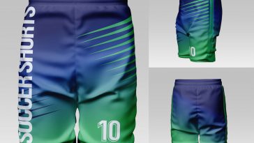 Free Men’s Soccer Shorts Mockup PSD set