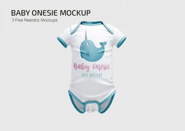 Free New Baby Onesie Mockup PSD sets