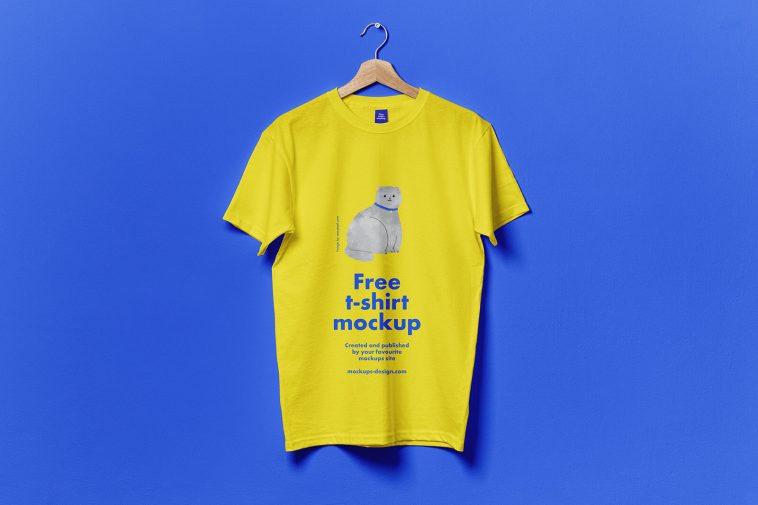 Free Hanging T-shirt Mockup PSD