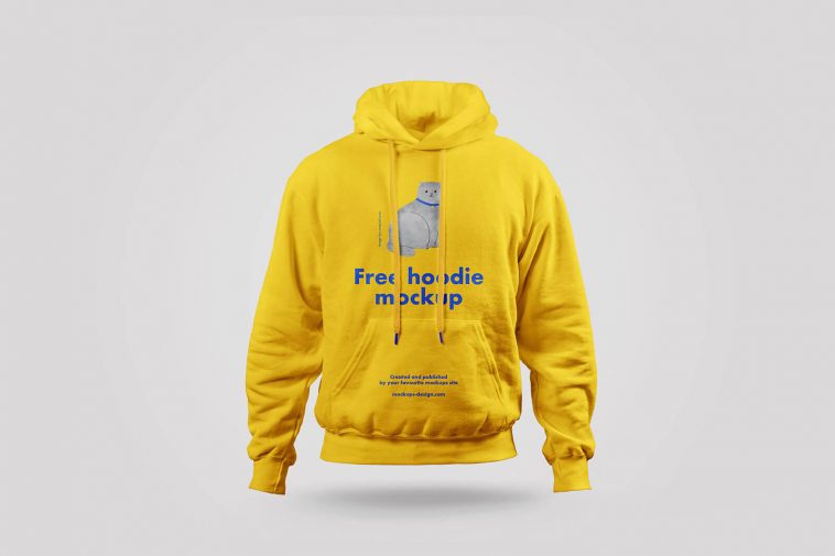 Front view Hoodie Mockup PSD for Free