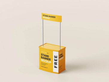 Free Trade Stand Mockup PSD Templates