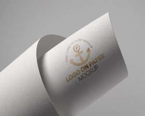 Free Paper Logo Mock-up PSD