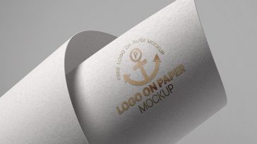 Free Paper Logo Mock-up PSD