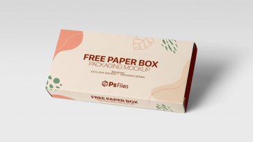 Slim Rectangle Packaging Paper Box Mockup PSD for Free