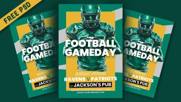 Free American Football PSD Flyer Template