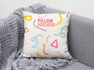Free Sofa Cushion Mockup PSD