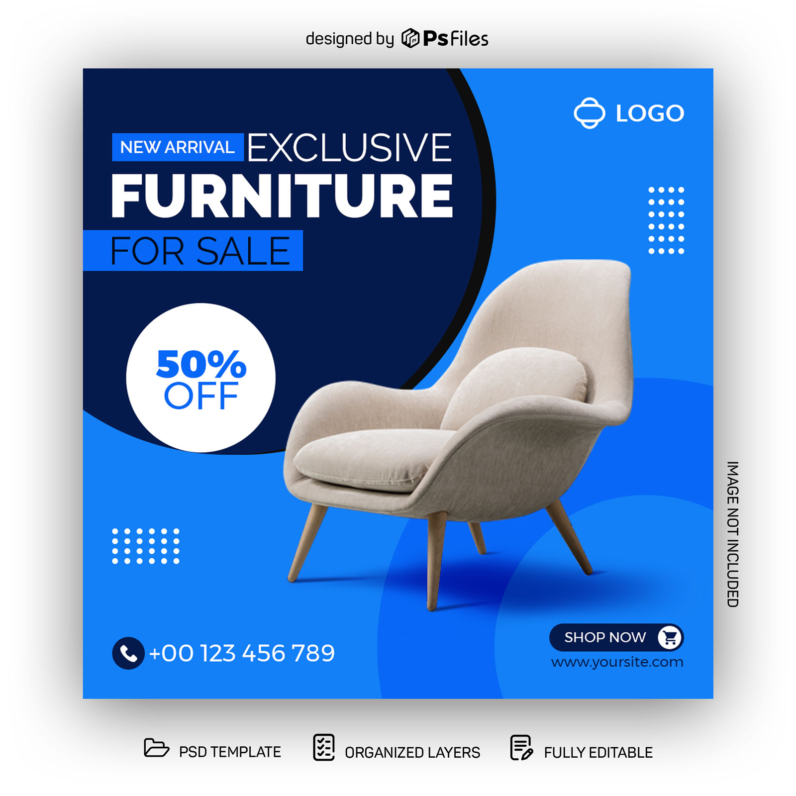 Free Furniture Sale Social Media Post Design PSD Template