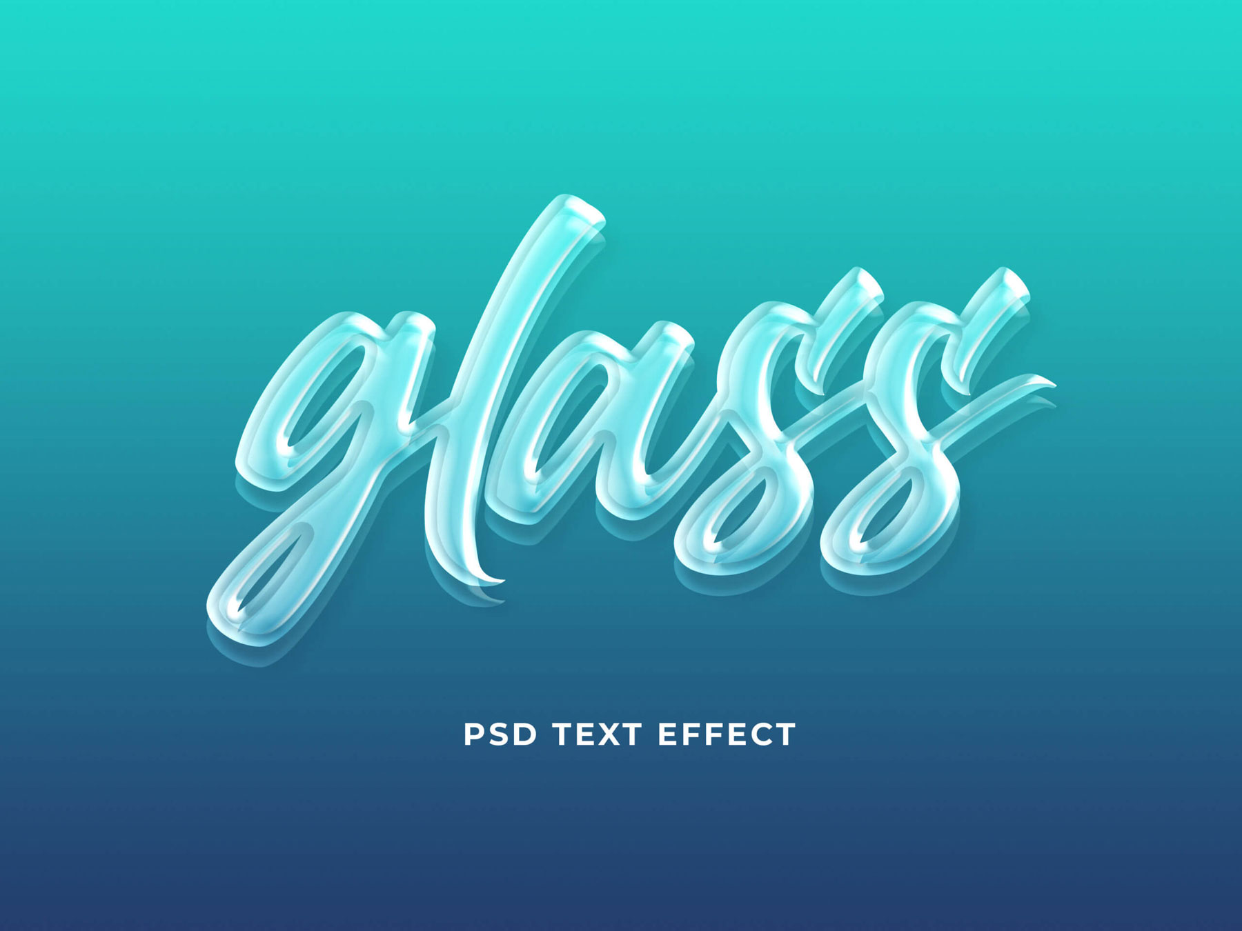 Free Glass Text Effect PSD - PsFiles