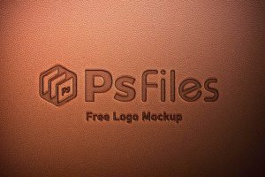 Free Leather Logo Mockup PSD