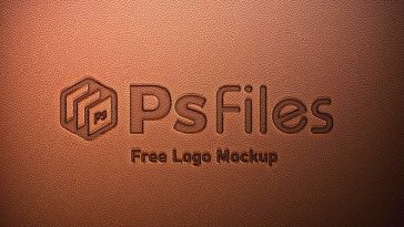 PSD Template: Leather embossed logo mockup on fabric texture #170401733