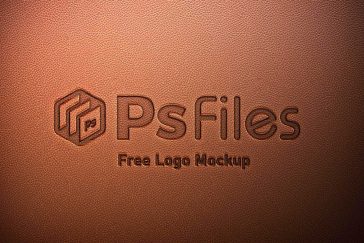 Free Leather Logo Mockup PSD