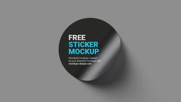Free Round Sticker Mockups PSD File
