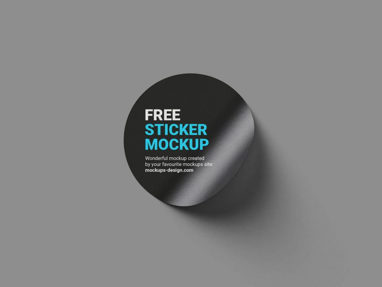 Free Round Sticker Mockups PSD File