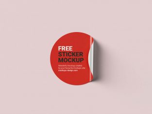 Free PSD 6 Free Round Sticker Mockups PSD Files - PsFiles