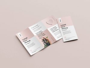Free Tri-Fold DL Flyer Mockup PSD