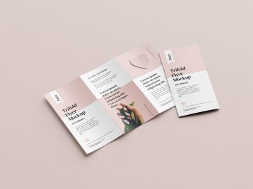 Free Tri-Fold DL Flyer Mockup PSD