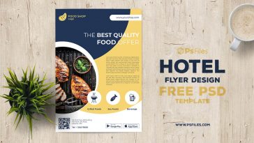 PsFiles Restaurants Hotel Flyer Template Free PSD Vol-5