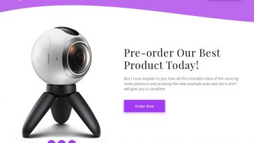360 Degree Product Website Landing Page PSD for Free