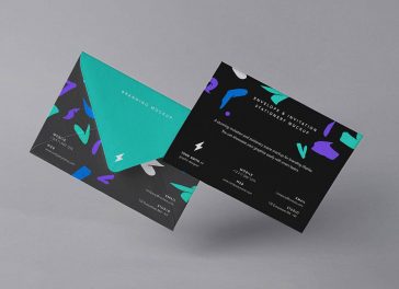 Free Invitation Card Envelope Mockup PSD