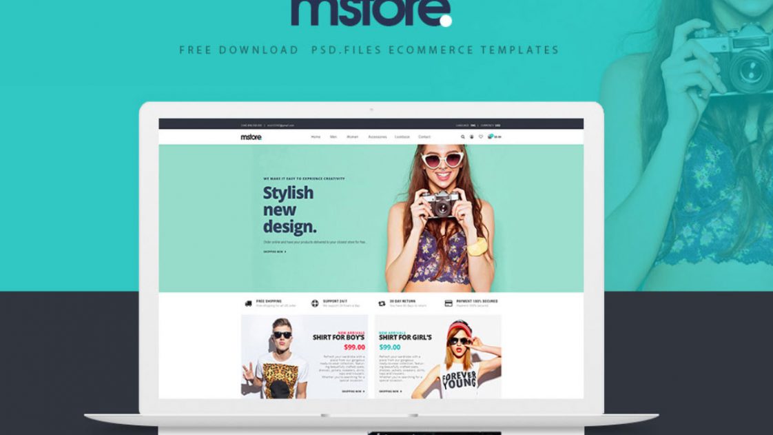 Fashion Store ECommerce Website Template PSD - PsFiles