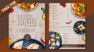 Free Restaurant Menu Design PSD Template - PsFiles