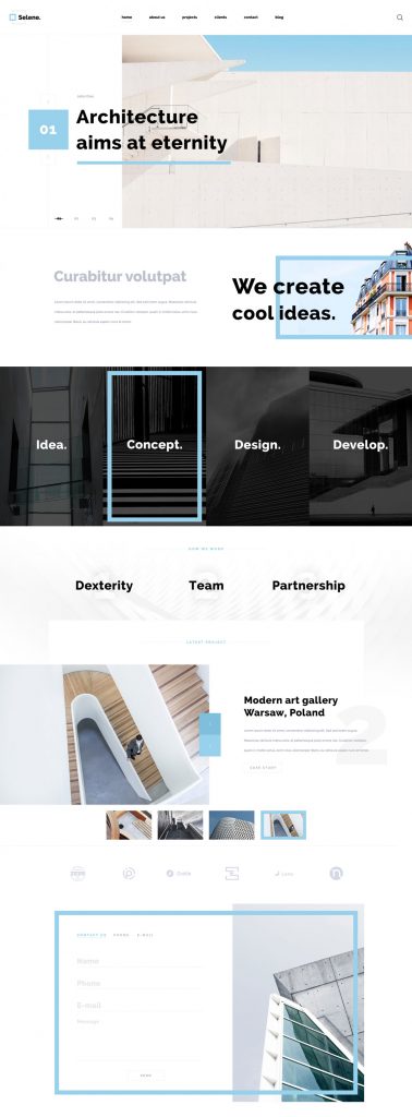 Free Free Selene Architecture Website PSD Template - PsFiles