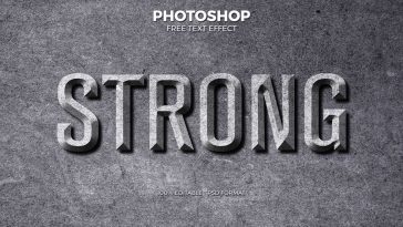 Free Strong Stone Photoshop Text Effect PSD files