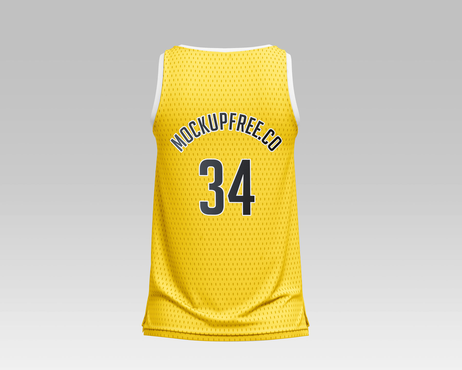 Free basketball sleeveless jersey mockup back view design