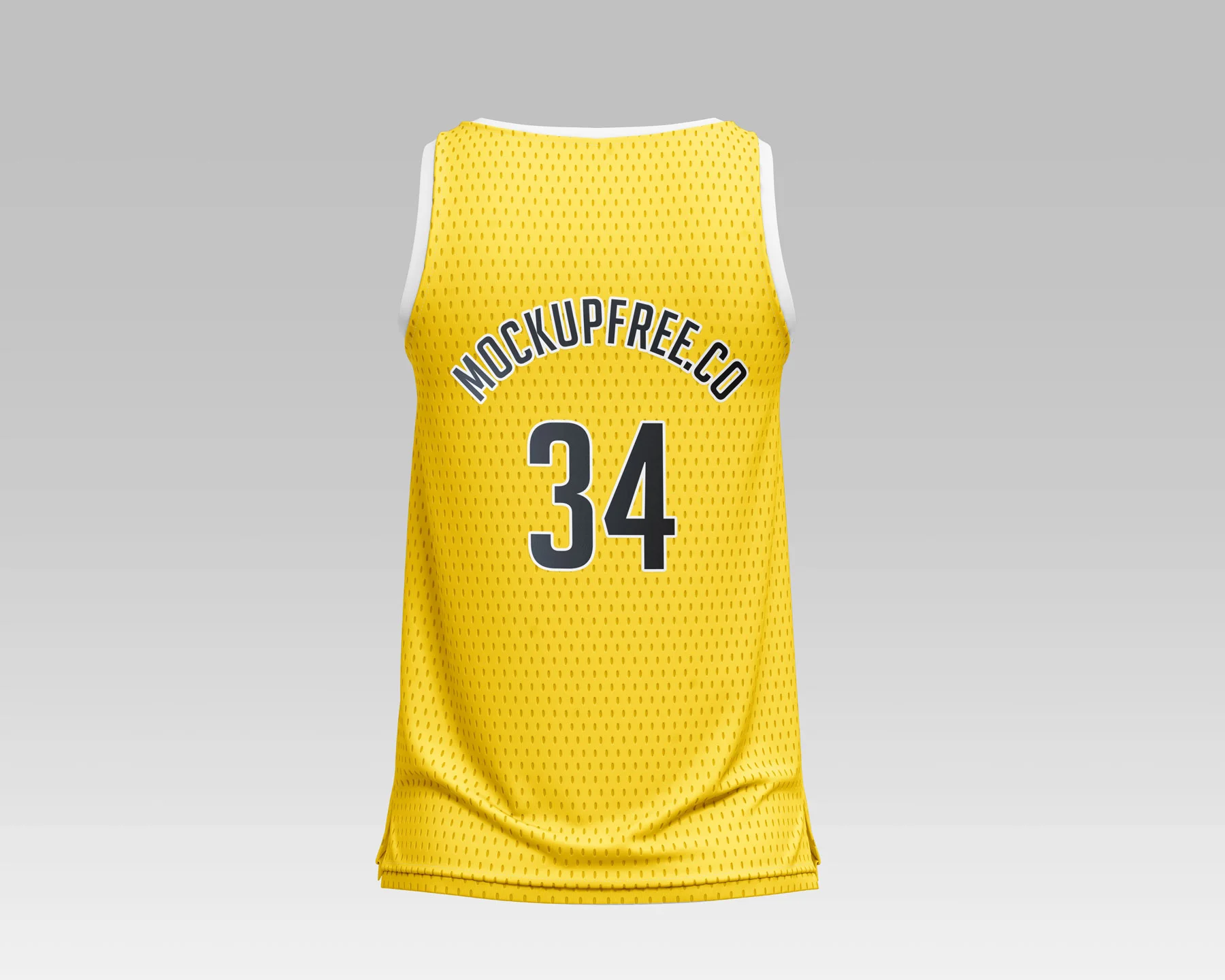 Free basketball sleeveless jersey mockup back view design