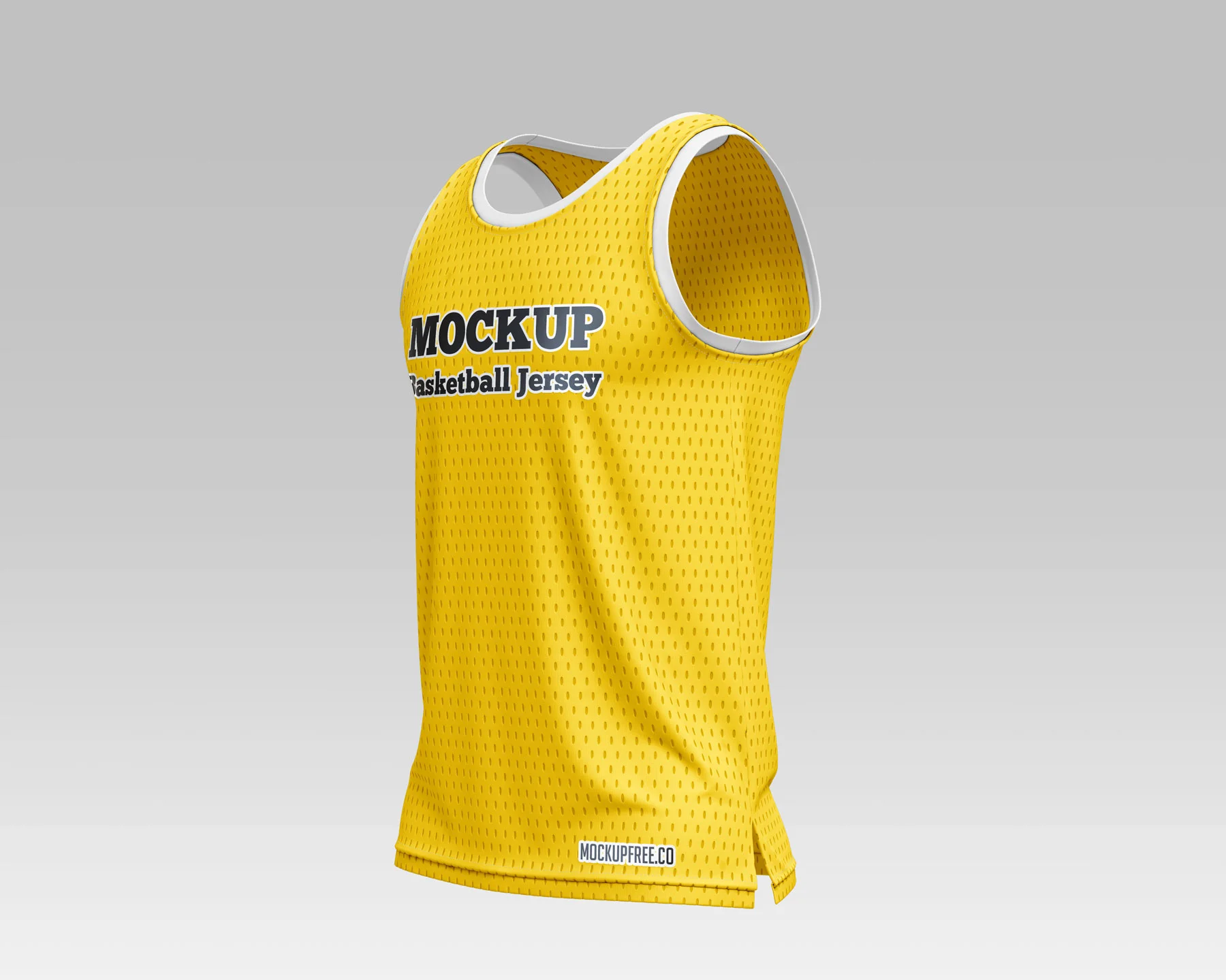 Free basketball sleeveless jersey mockup side design