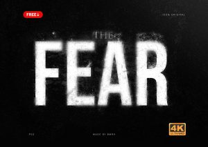 THE FEAR Free PSD Text Effect Download
