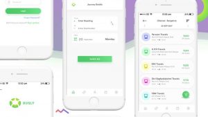 Free Bus Booking App UI Kit PSD