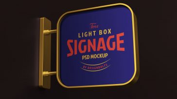 Free 3D Signage Mockup PSD