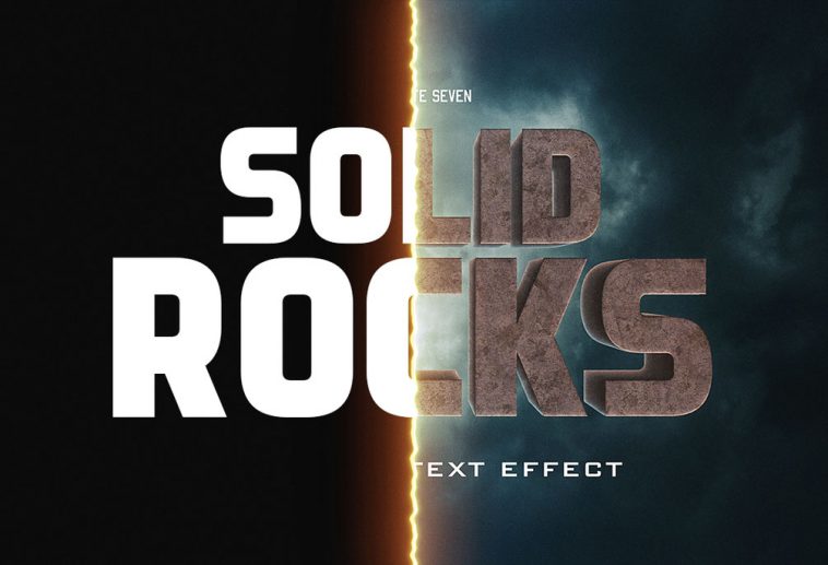 Free 3D Solid Rock Cinematic TEXT EFFECT PSD - PsFiles