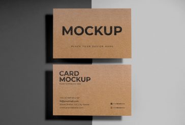 Free Kraft Paper Business Card Mockup