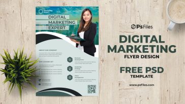 PsFiles Free Digital Marketing Agency Flyer Design Template PSD