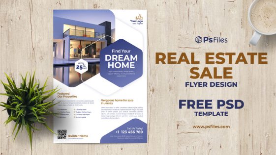 Modern colour Creative Real Estate Flyer Free PSD Template 03 - PsFiles