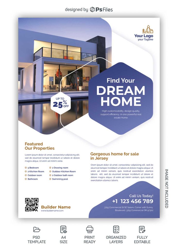 Property Sale Flyer Design PSD Template